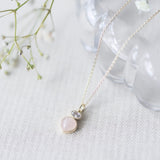 Anastasia Necklace | Rose Quartz Pendant