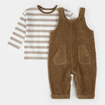 Brown Corduroy Overall Set