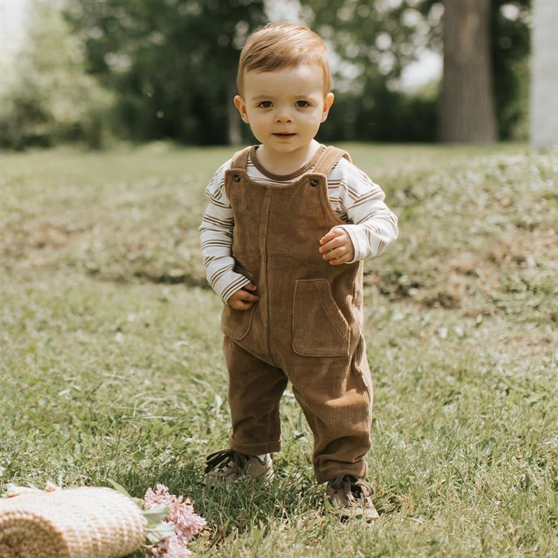 Brown Corduroy Overall Set