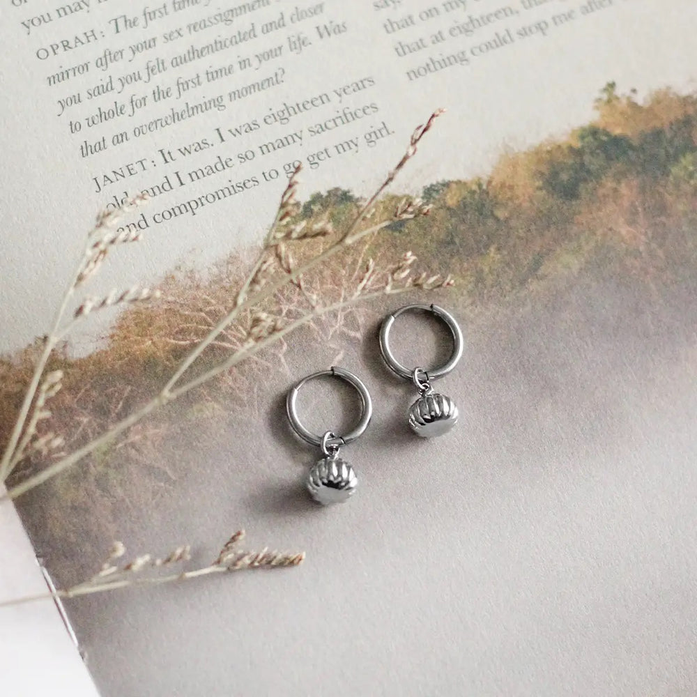 Pumpkin Hoop Earrings