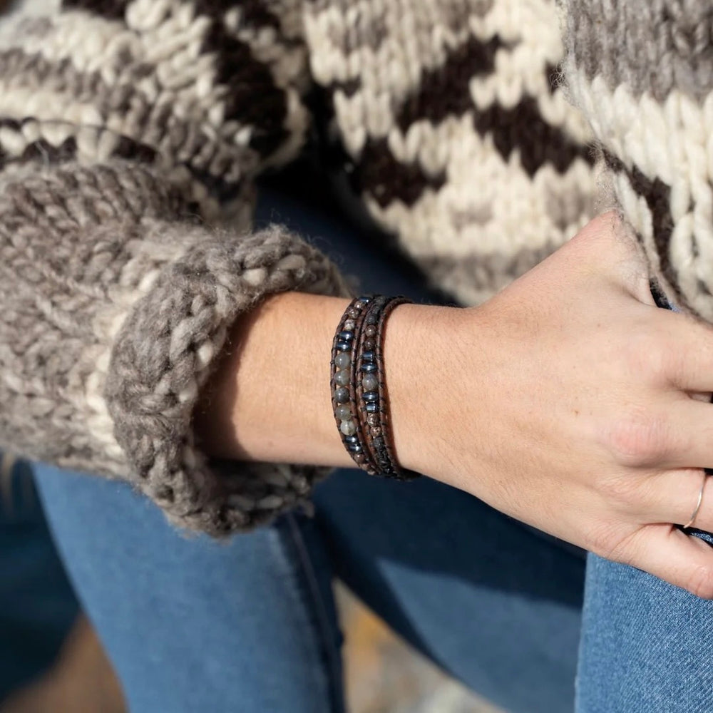 Labradorite Double Wrap Bracelet
