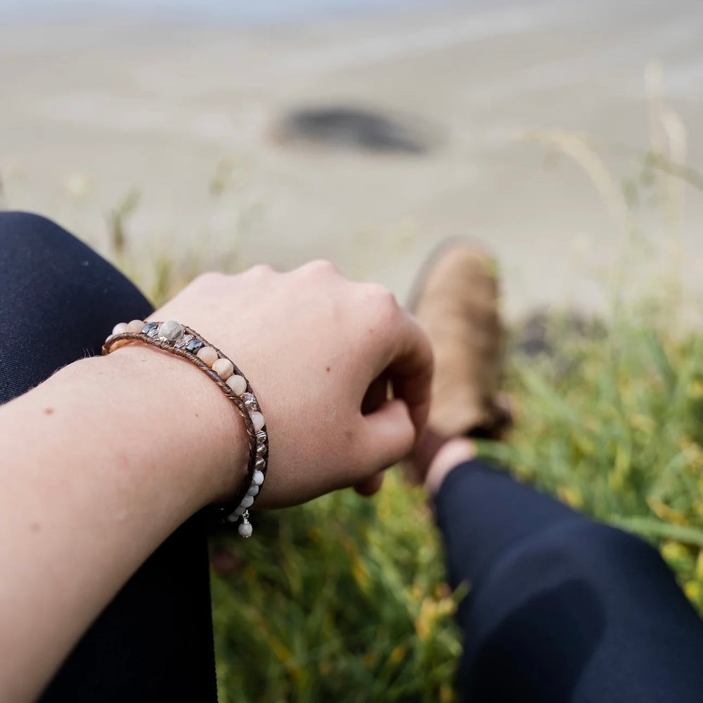 Fossil Coral | Crystal + Stone  Bracelet