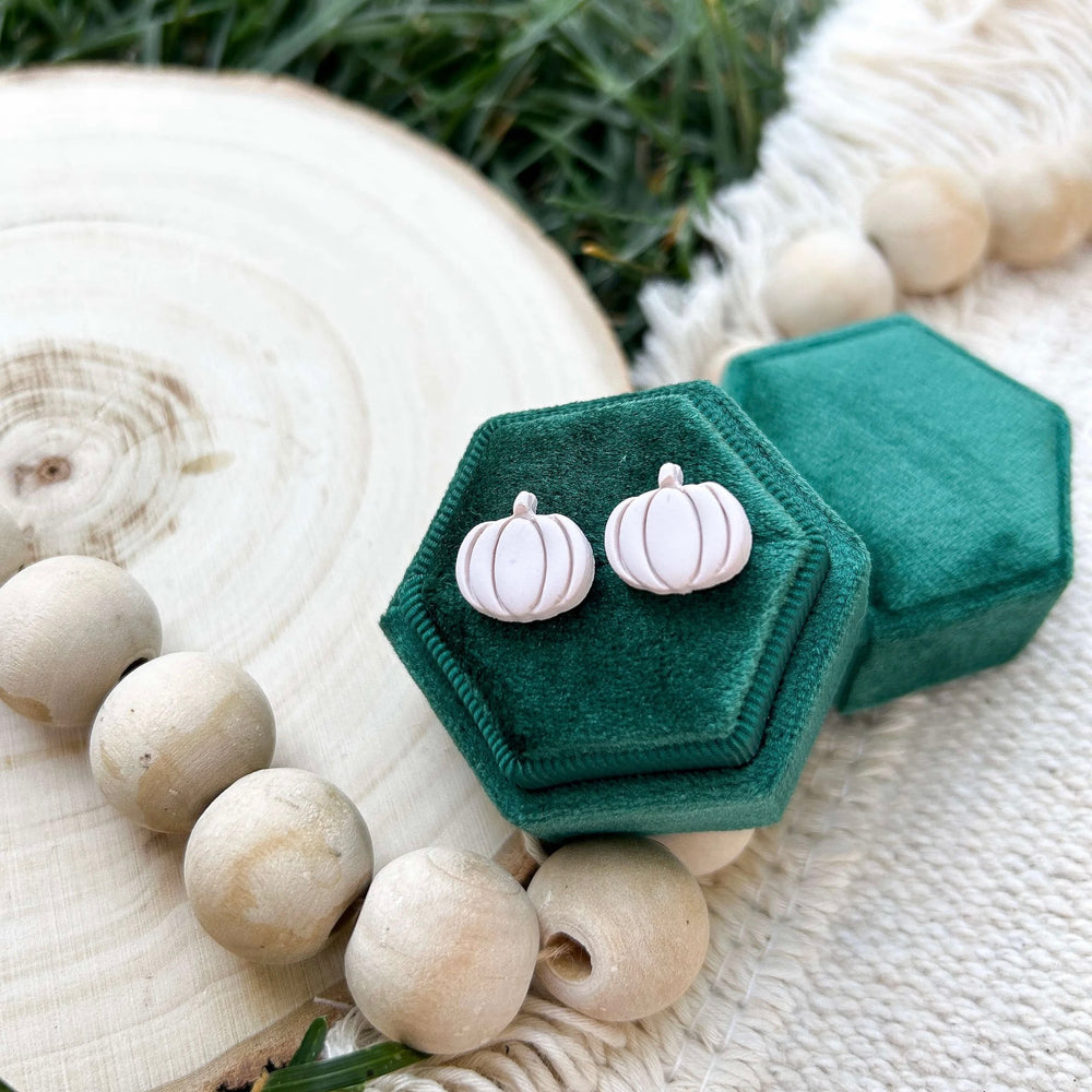 Cream Pumpkin Studs