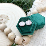 Cream Pumpkin Studs