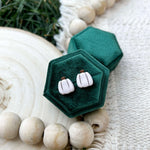Cream Pumpkin Studs