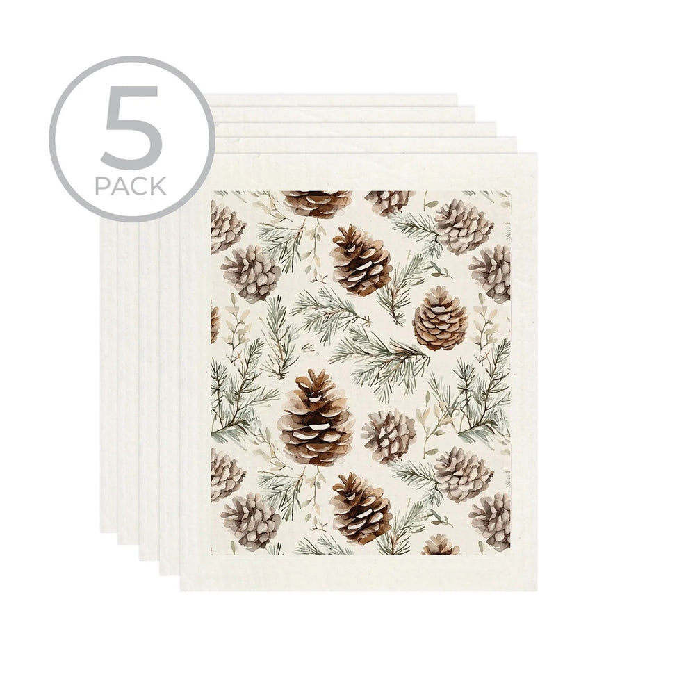 Pinecone Firs Sponge Cloth | Set of 5