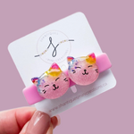 Glitter Cats Alligator Hair Clip