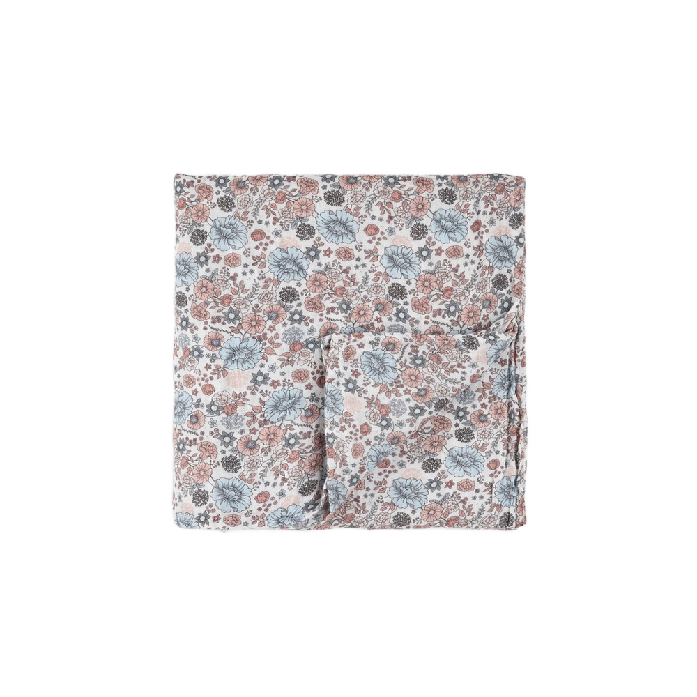 Vintage Flowers Muslin Swaddle
