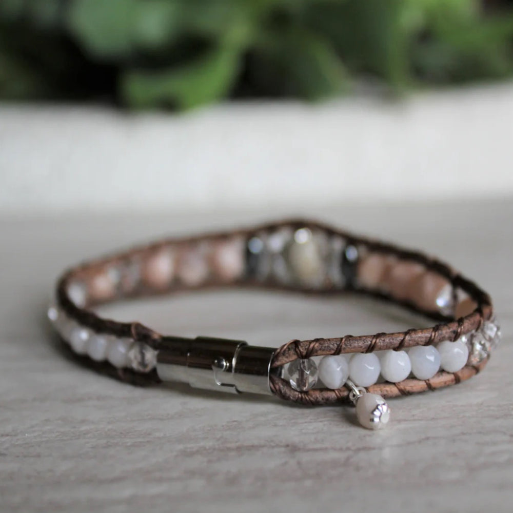 Fossil Coral | Crystal + Stone  Bracelet