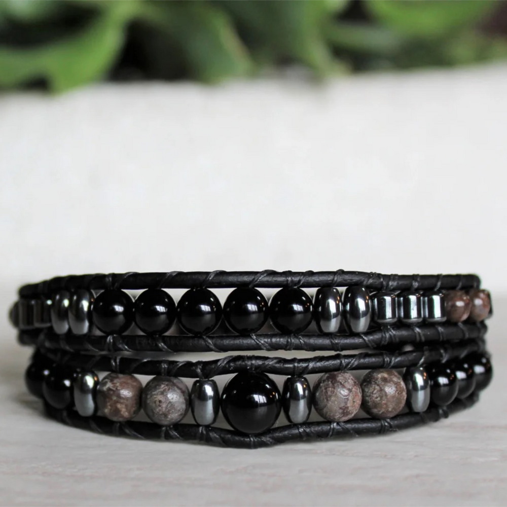 Black Onyx Double Wrap Bracelet