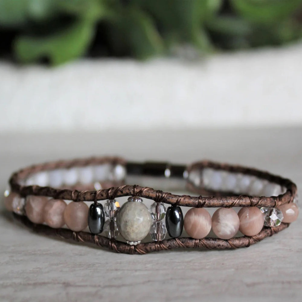 Fossil Coral | Crystal + Stone  Bracelet