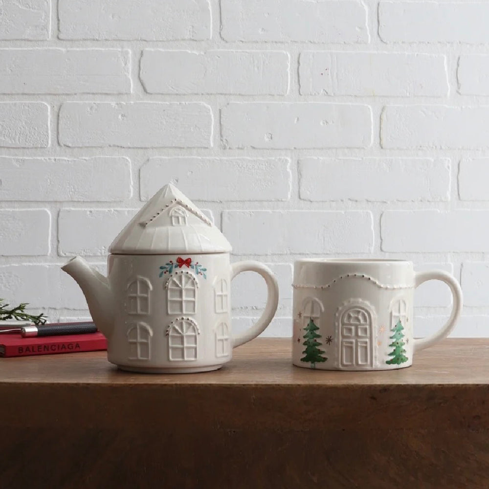 Golden House Stacked Tea & Mug Set