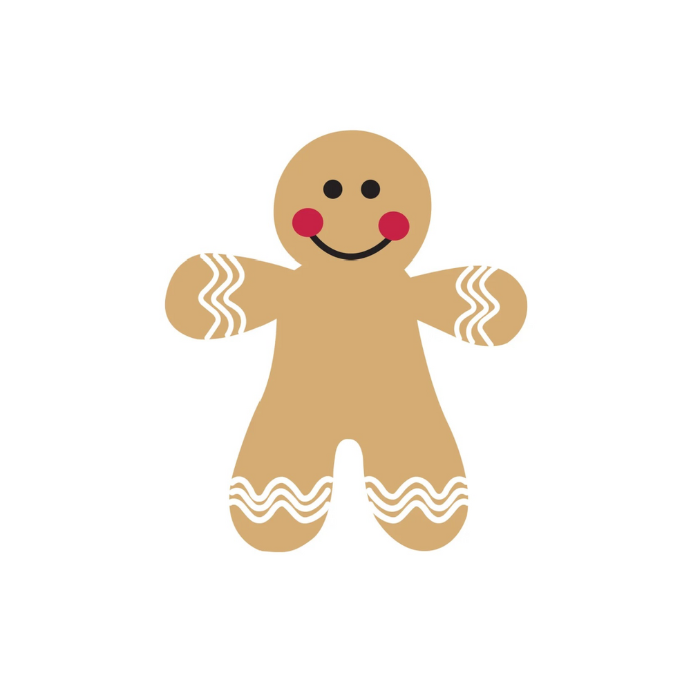 Gingerbread Man Shaped Paper Napkins | Set of 20