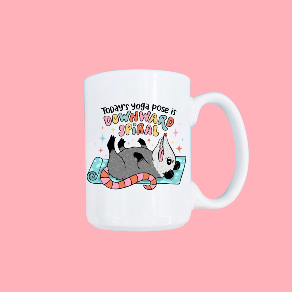 Today's Yoga Pose Downward Spiral Mug