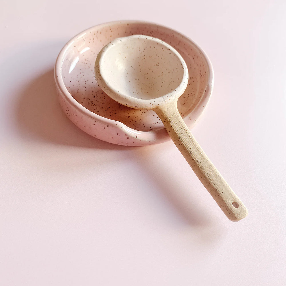 Speckled Clay Spoon Rest | Glossy