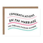 Fabulous Fucking Humans Wedding Card