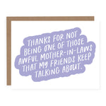 Thanks For Not Being One of Those Awful MILS Card