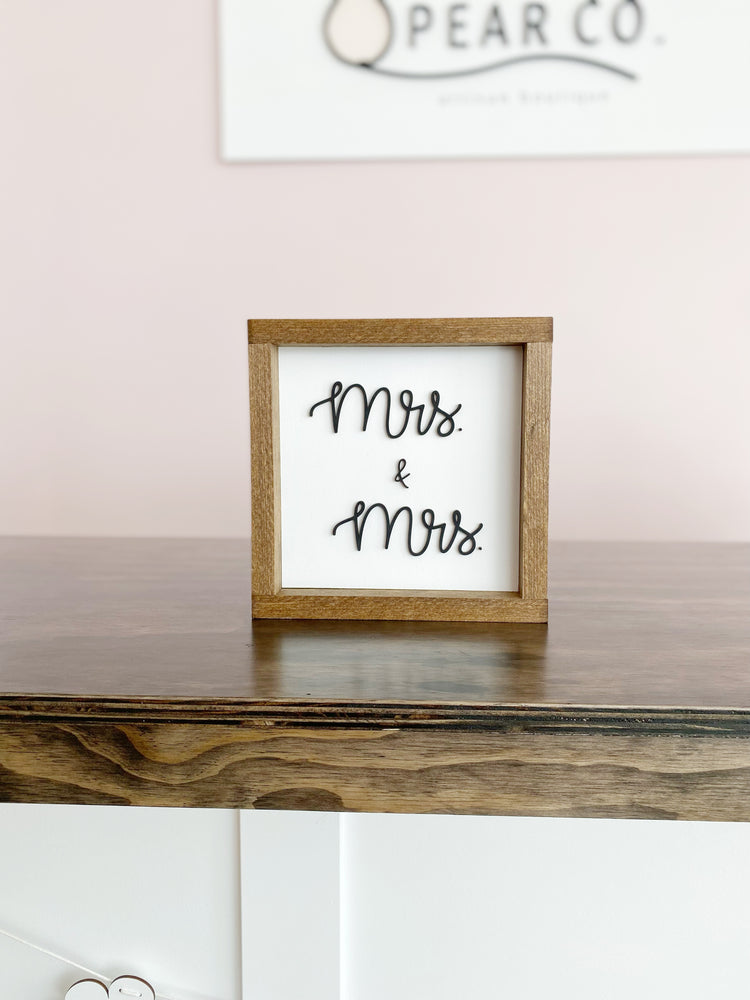 Mrs. & Mrs. Cutout | Wood Sign