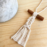 Macrame Car Diffuser With Cinnamon Stick (More Options)