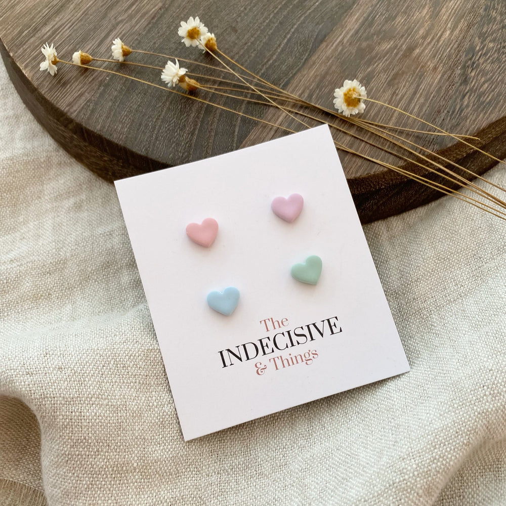 Pastel Heart Studs