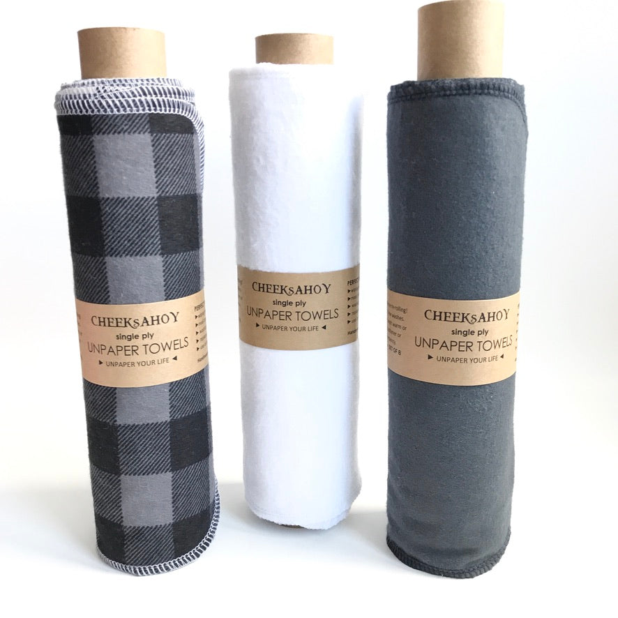 8 Pre-Rolled Single Ply  Unpaper Towels