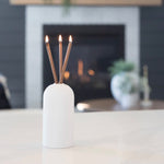 Everlasting Candles + Wylie White Vase
