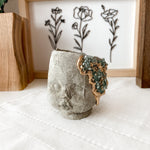 Concrete Doll Planter with Crystals