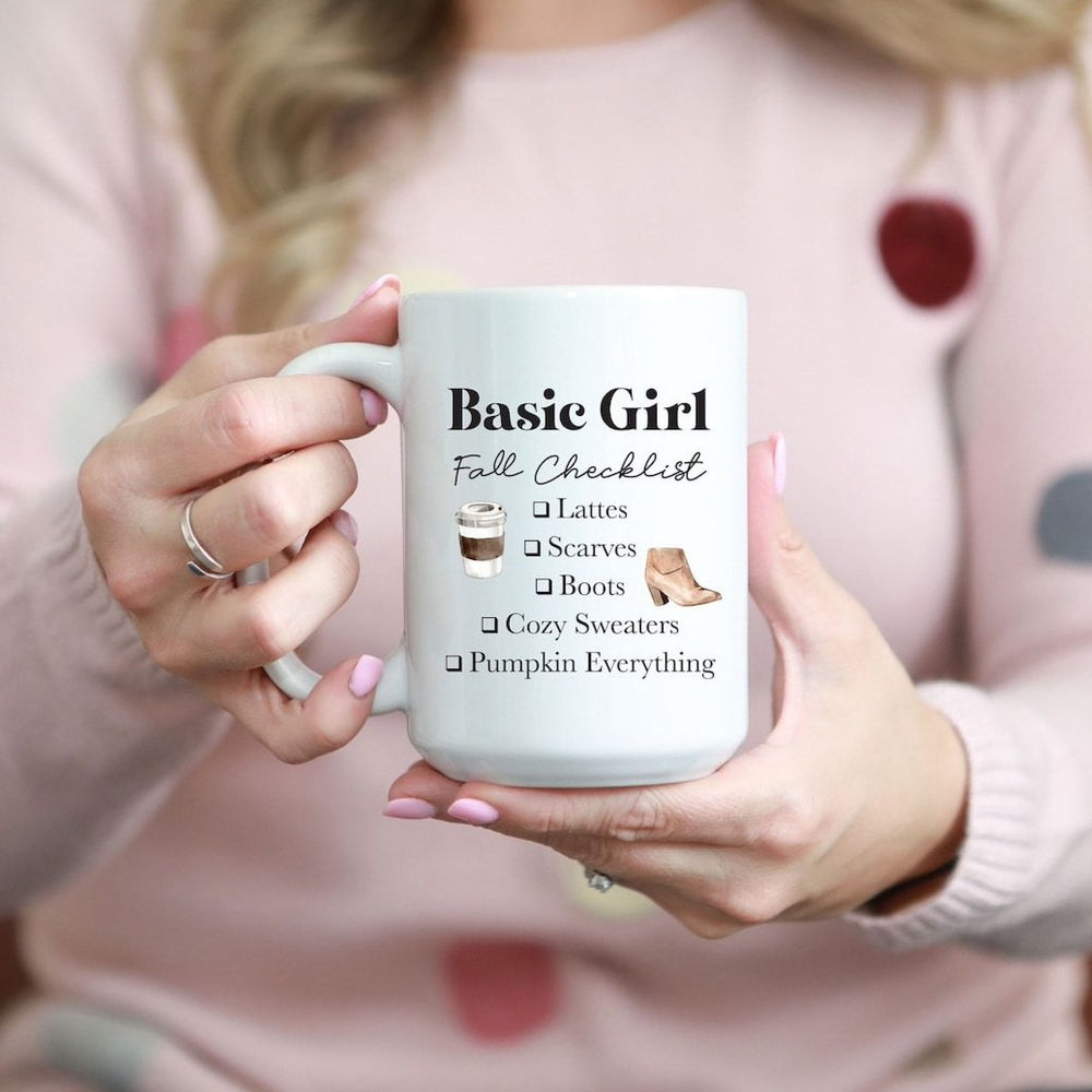 Basic Girl Fall Checklist Mug