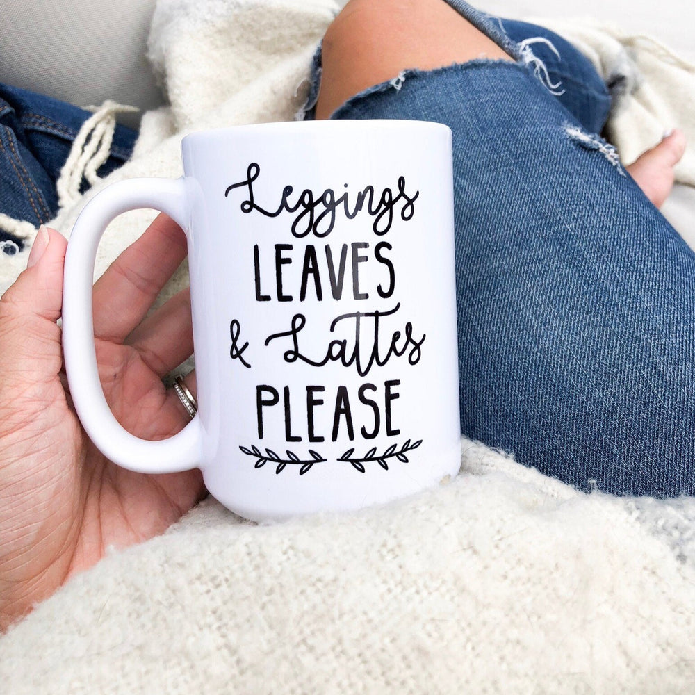 Leggings Leaves Lattes Mug