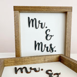Mr. & Mrs. Cutout | Wood Sign