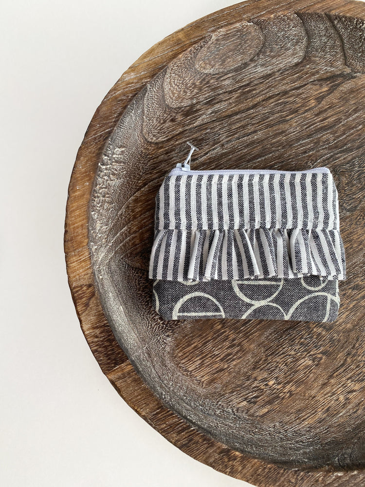 Mini Ruffle Zip Pouch