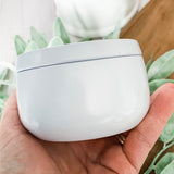 White 7oz Candle Tins | Wooden Wick