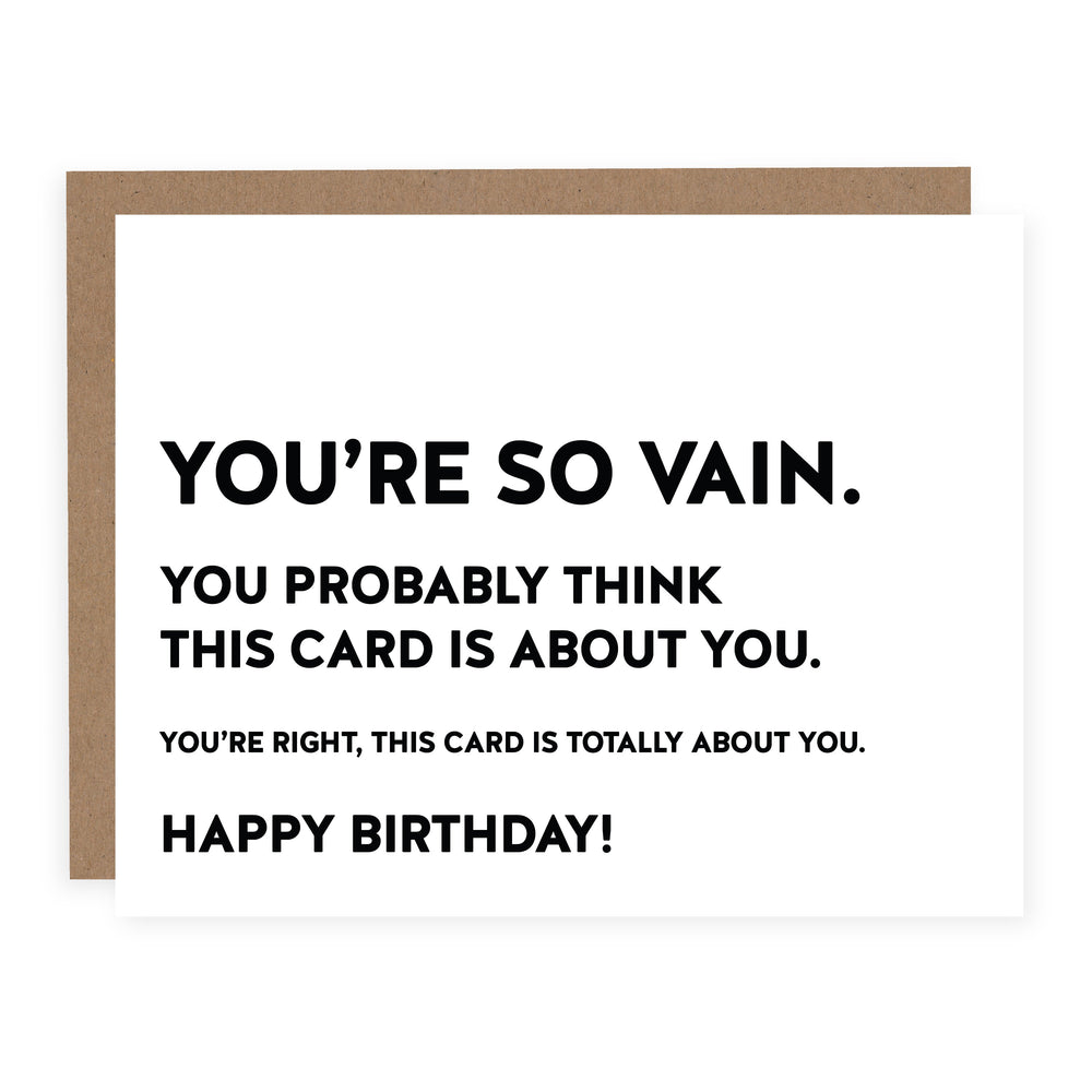 You're So Vain Card