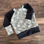 Grow With Me Crew Neck Sweater | Dinosaurs