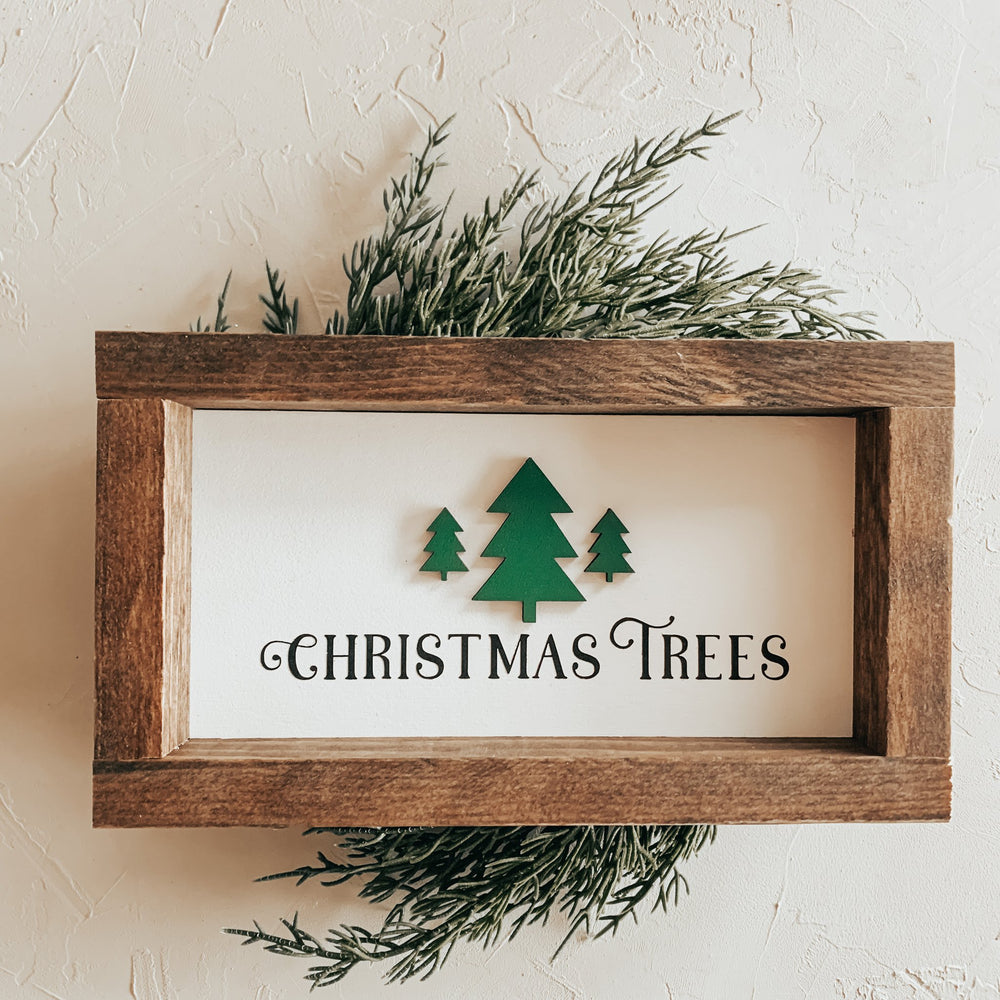 Christmas Trees Wood Sign