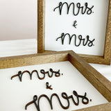 Mrs. & Mrs. Cutout | Wood Sign
