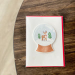 3D Christmas Globe Deer Greeting Card