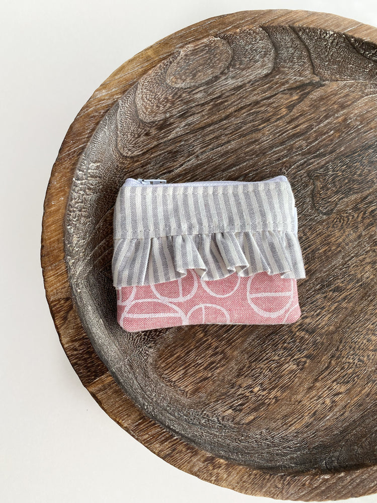 Mini Ruffle Zip Pouch