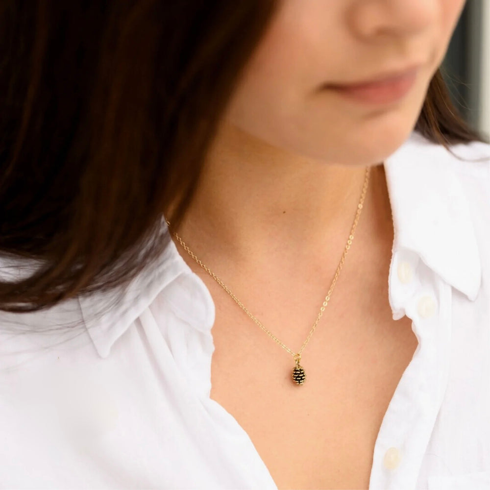 Tiny Pinecone Necklace