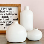 Matte White Ceramic Vases