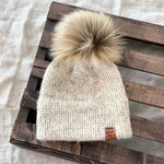 Kids Wheat Double Brim Knit Toque + Pom Pom