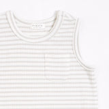 Lunar Rock Striped Modal Rib Sleeveless Romper