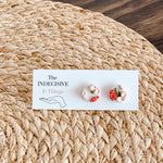Floral Clay Studs | Round