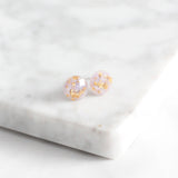 Gold Flakes Stud Earrings | Various Colours