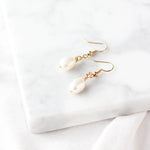 Freshwater Pearl Earrings | Gold