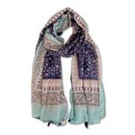 Lightweight Scarf | Blue + Rose Mix