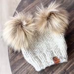 Kids Double Pom Pom Knit Toque