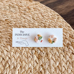 Floral Clay Studs | Round