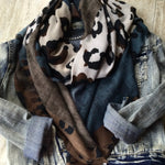 Lightweight Scarf | Cheetah Browns + Blues