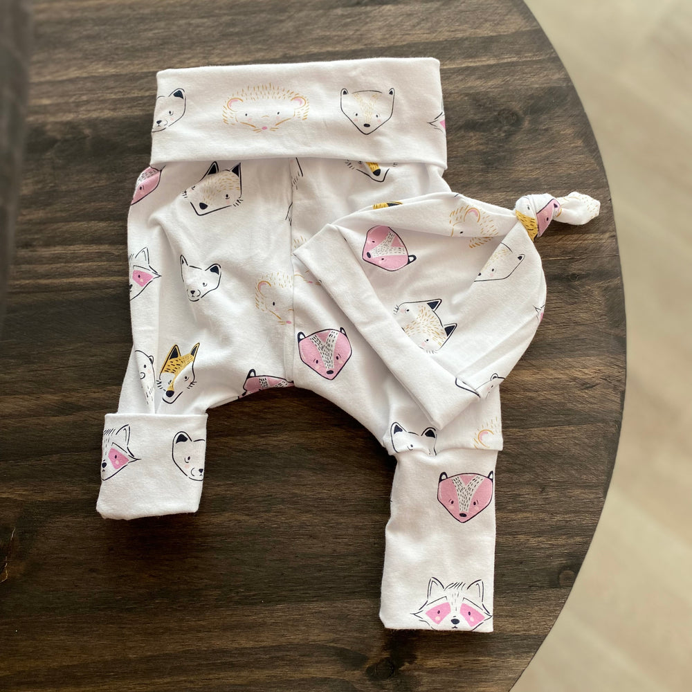 Grow With Me Leggings + Top Knot Hat Set (More Colour Options)